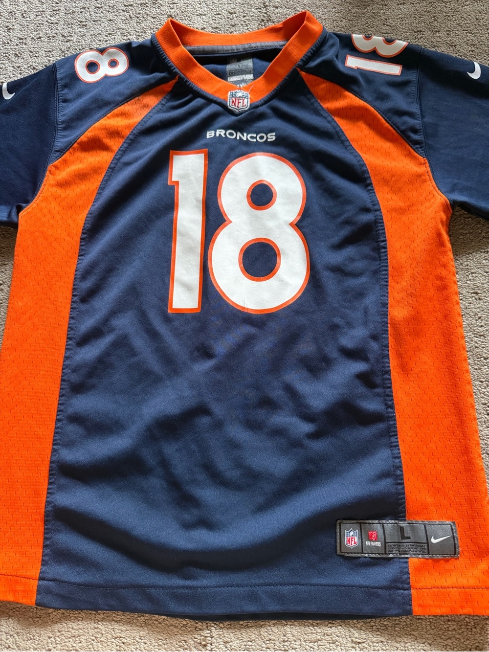 Nike #18 Manning Broncos Football Jersey